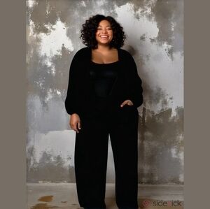 Elegant Black Long Sleeve Jumpsuit